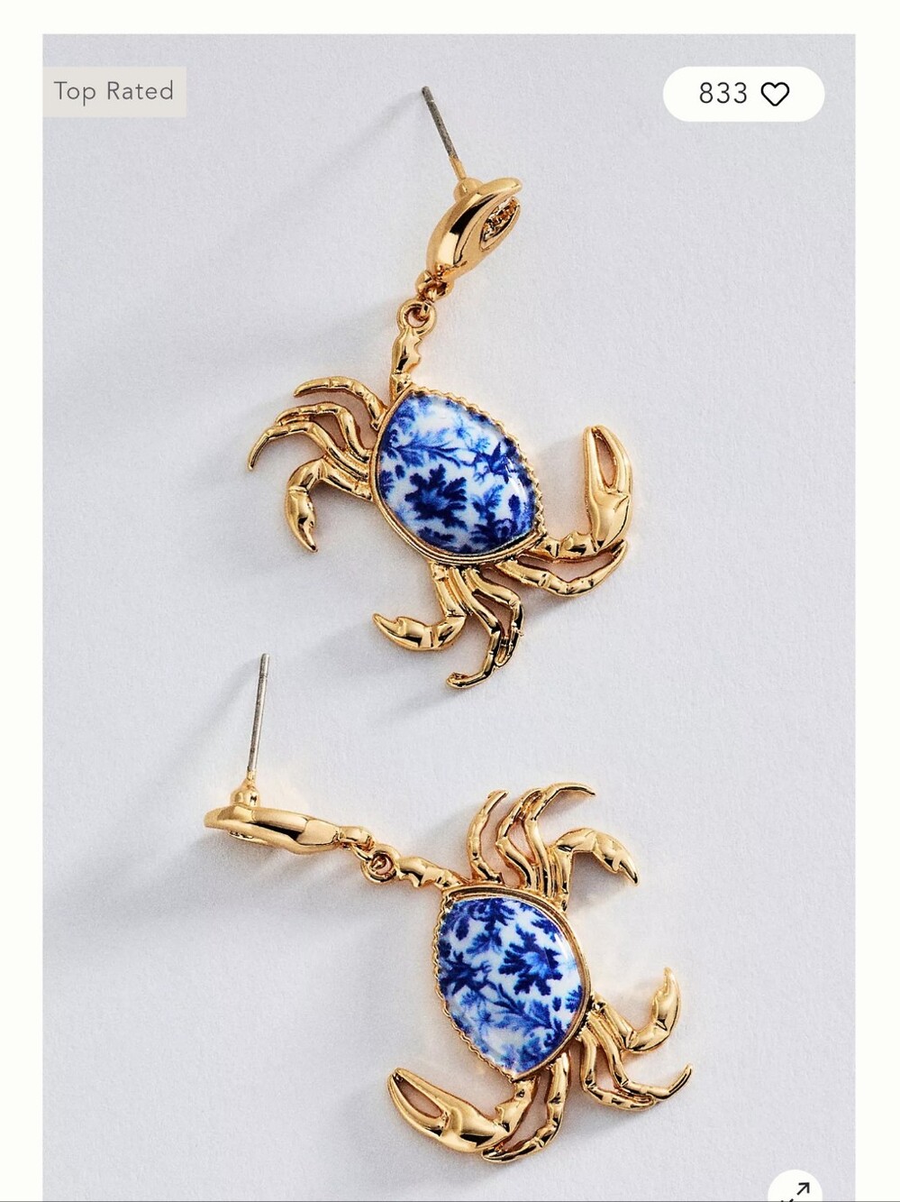 Anthropologie Ceramic Icon Drop Earrings